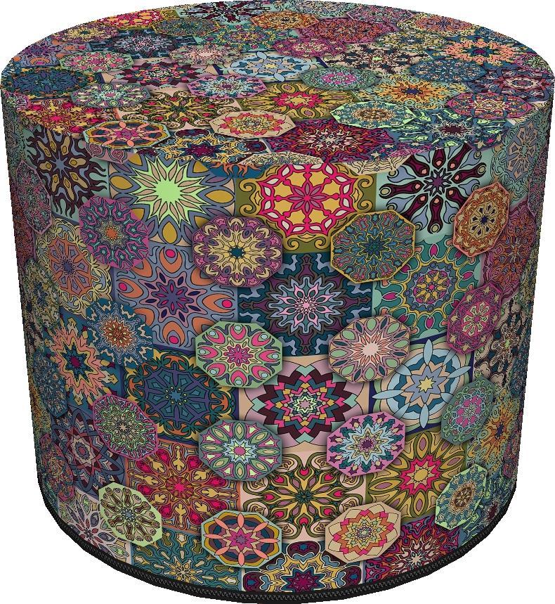 Bertoni-arco Okrągła pufa dekoracyjna - VALENCIA