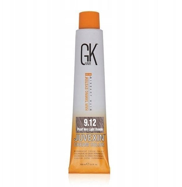 GK HAIR (Global Keratin) Global Keratin, Cream Colour, Permanent Hair Dye, 9.12 Very Light Pearl Blonde, 100 ml For Women
