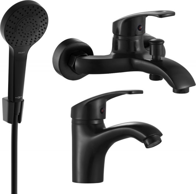 Mexen Mexen Fabia R05 zestaw wannowy, czarny - 746503R05-70