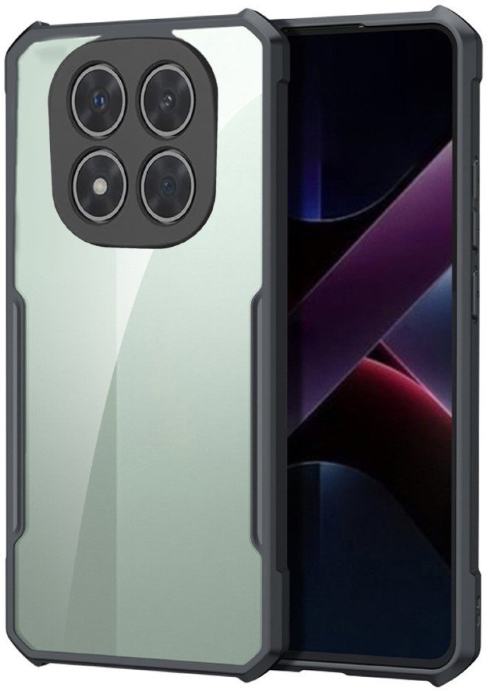 Etui pancerne Supero Corner-X do Redmi Note 14 Pro Plus, przezroczysto-czarne