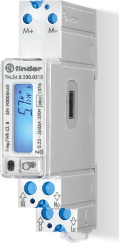 Finder Dwukierunkowy jednofazowy licznik energii MID 40A M-Bus NFC 7M.24.8.230.0310