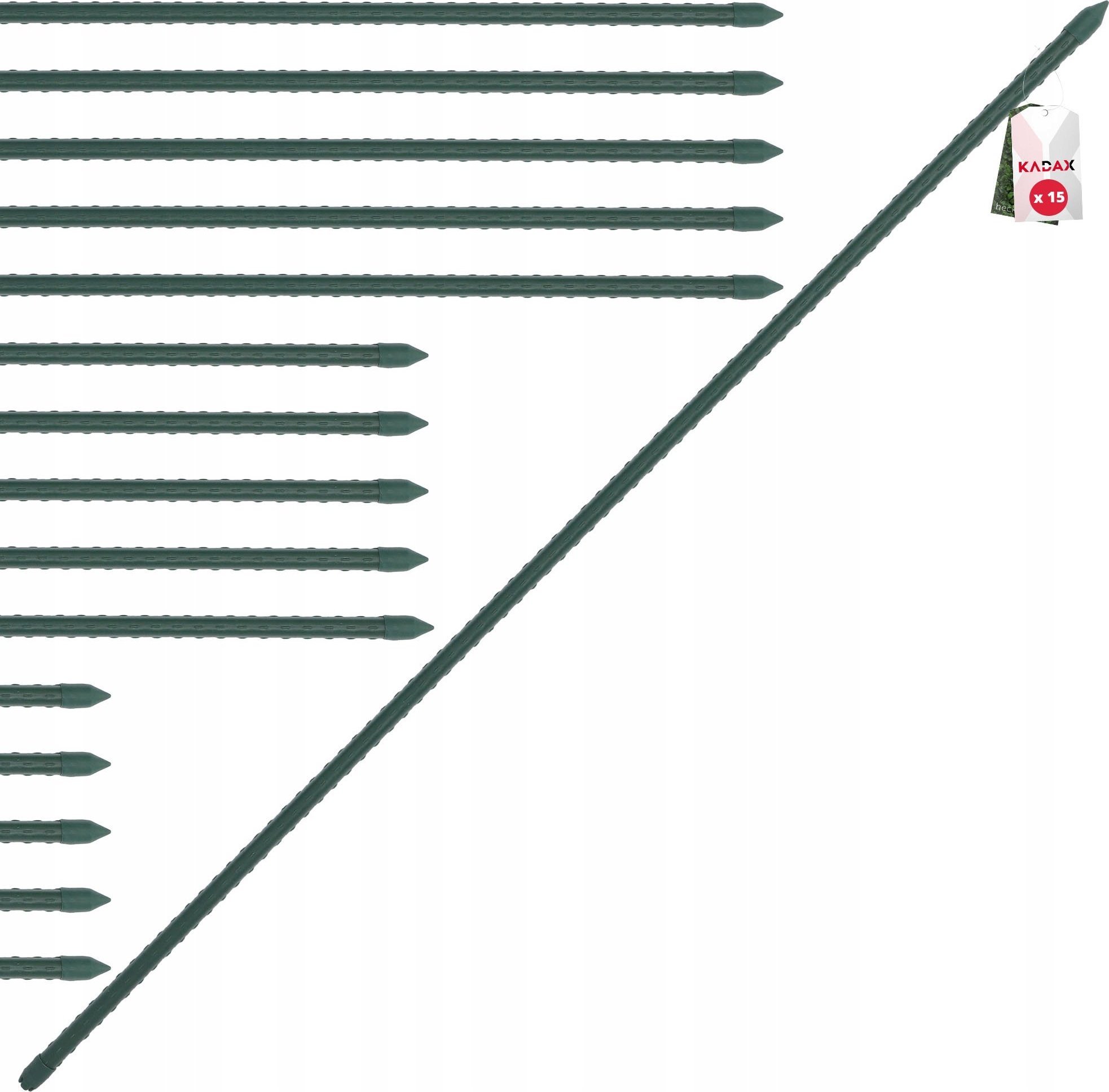 Kadax Tyczka Podpórka Roślin Stal Powlekana 120cm 15szt