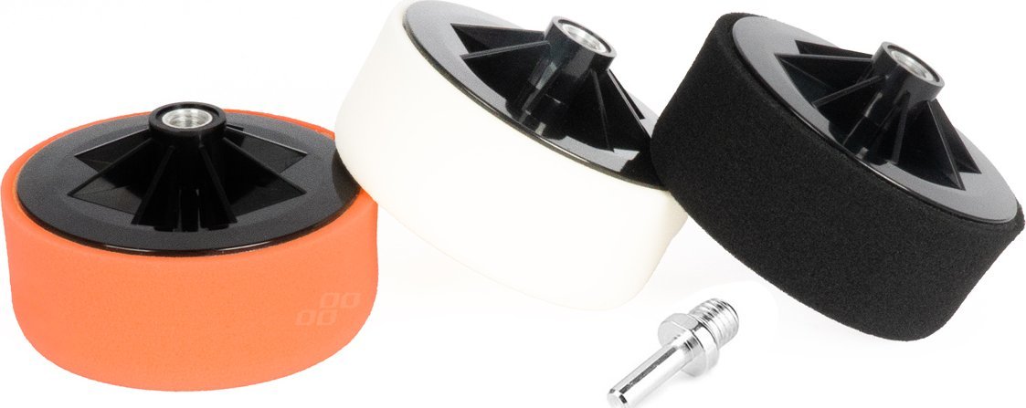 AMiO Zestaw gąbek do polerowania gąbki polerskie 3x125mm + adapter m14 amio-02648