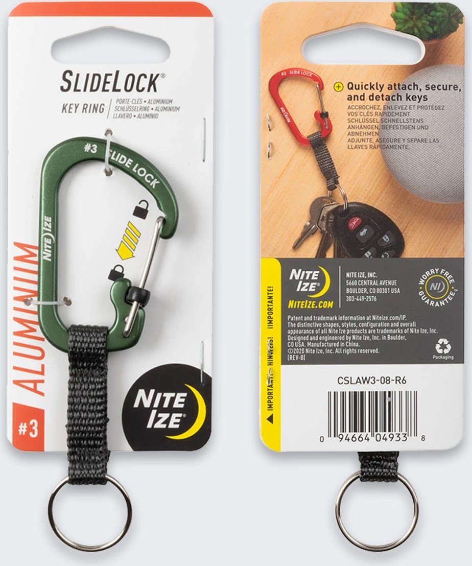 NiteIze Karabinek do kluczy Nite Ize Slidelock Key Olive