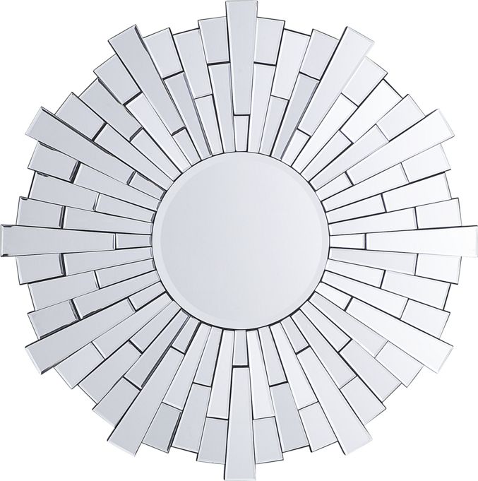 Beliani Lustro ścienne 70 cm srebrne VIRE