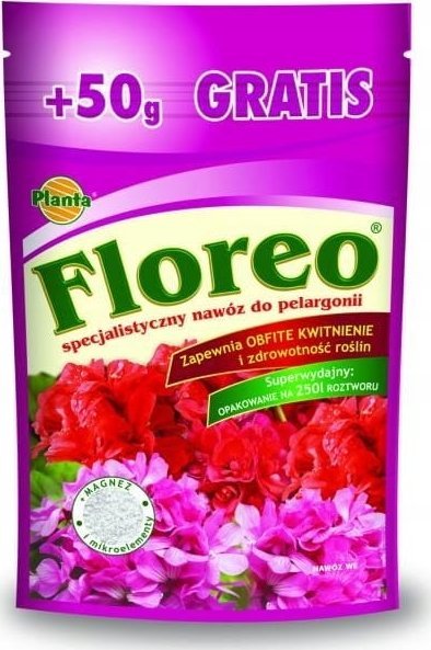 Nawóz do pelargonii Floreo krystaliczny odżywka wieloskładnikowa 250g
