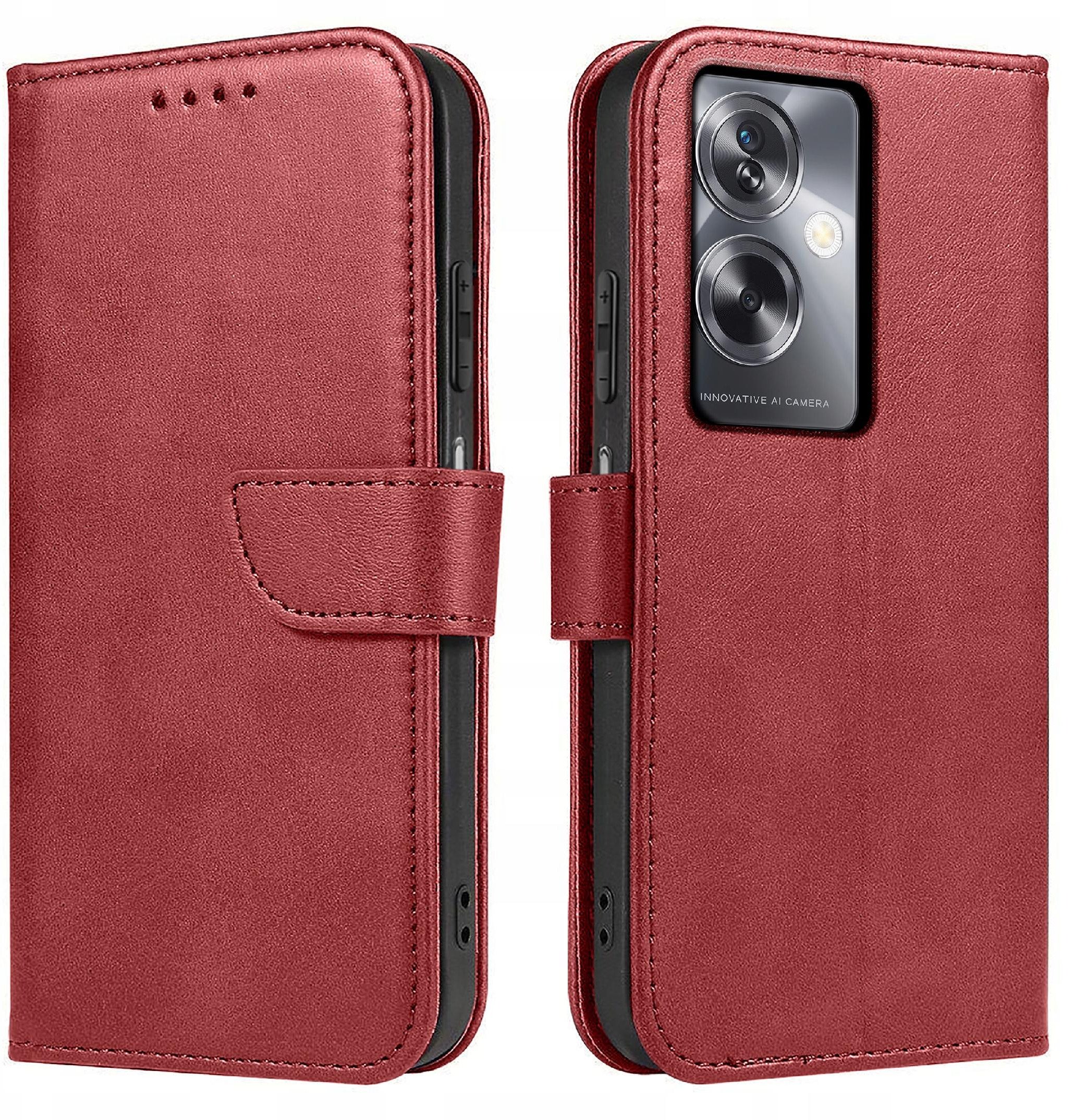 Etui do Oppo A79 5G Skórzane PORTFEL SKIN CASE +Szkło