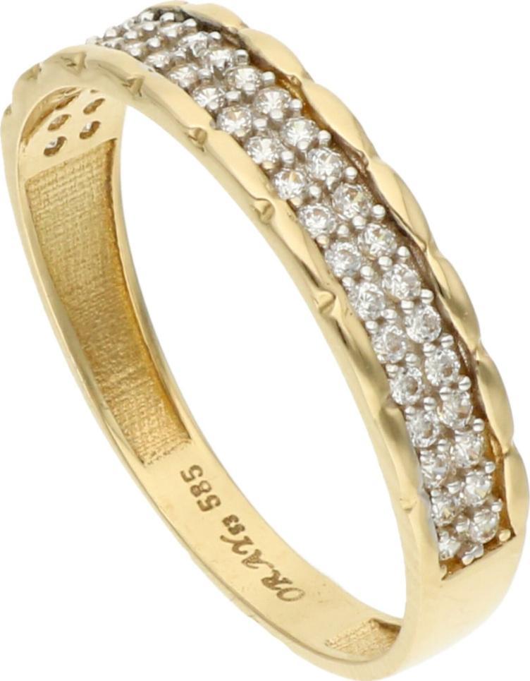 Rosanto Złoty pierścionek z cyrkoniami roz. 18 585 14k