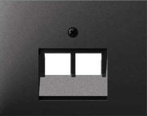 Hager Element centralny do gniazda przyłączeniowego UAE podwójnego z serii Berker antracyt mat - 14097006