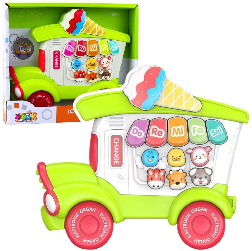 Pianinko Elektryczne Edukacyjne Dla Malucha Lodziarnia Zielone LEAN Toys