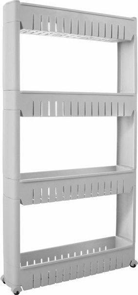 Springos Regał na kółkach 4-poziomowy szary