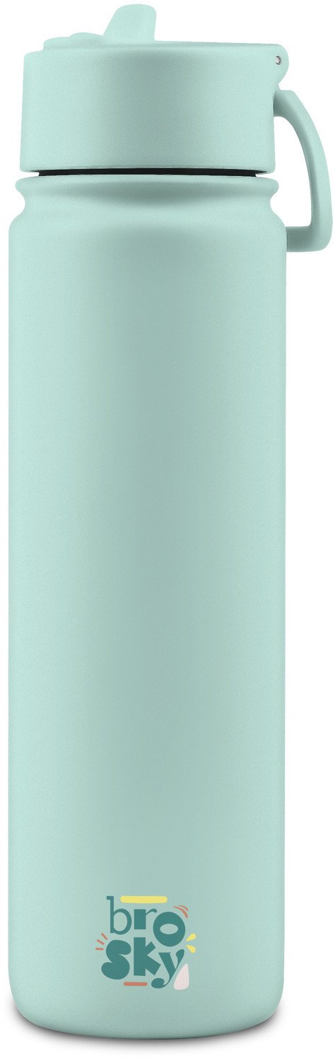 Brosky Basic Stalowa butelka na wodę w kolorze miętowym 680ml