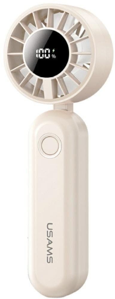 Wiatrak ręczny USAMS Mini ZB352 1200mAh składany beżowy