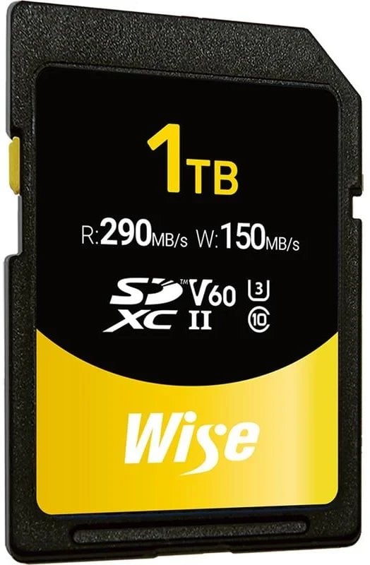 Wise SDXC UHS-II V60 1TB R:290MBs / W:150MBs WI-SD-S1024