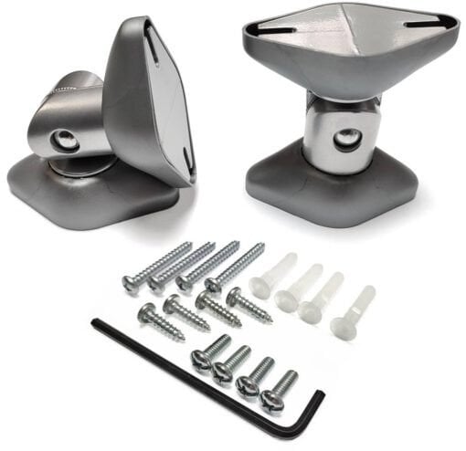 BKSP Silver - komplet mocnych ściennych uchwytów głośnikowych o wadze do 2x10 kg