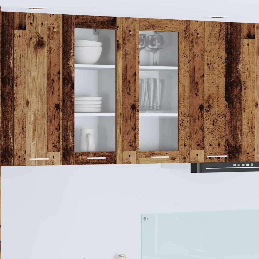 vidaXL Szafka wisząca z półką Riga Stare drewno 40 x 31 x 80 cm