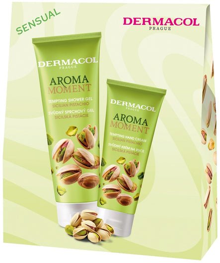 Dermacol Sensual Aroma Moment Sycylianska Pistacja krem do rąk 100ml + żel pod prysznic 250ml