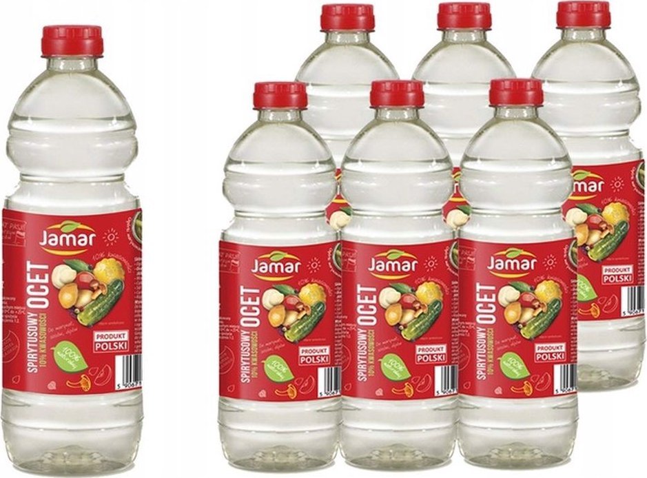 Jamar Jamar Ocet spirytusowy fermentacyjny 10% kwasowości 500 ml x 6 sztuk