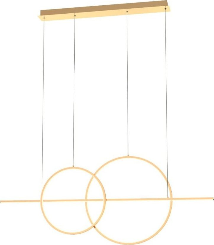 Lampa wisząca Zumaline Zuma Line Cholet MD7358-2A-3GT lampa wisząca zwis nowoczesna designerska obręcz ring 3x34W LED 3000K złoty