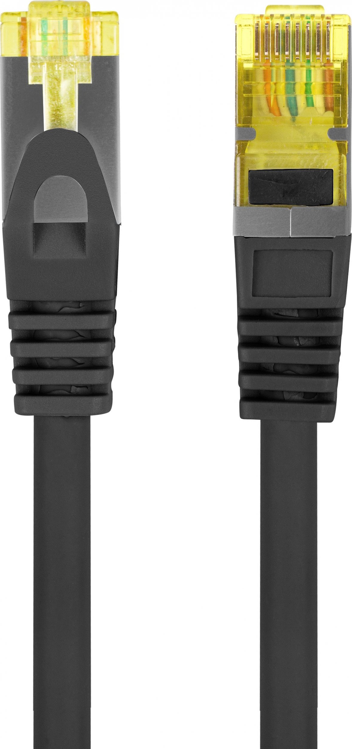 Lanberg Patchcord kat.6a S/FTP LSZH CU 1m fluke passed czarny