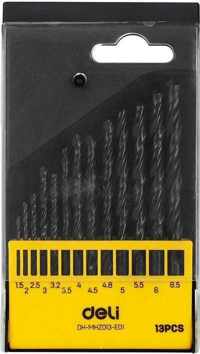 Wiertło Deli Zestaw wierteł HSS Deli Tools EDH-MHZ013-ED1