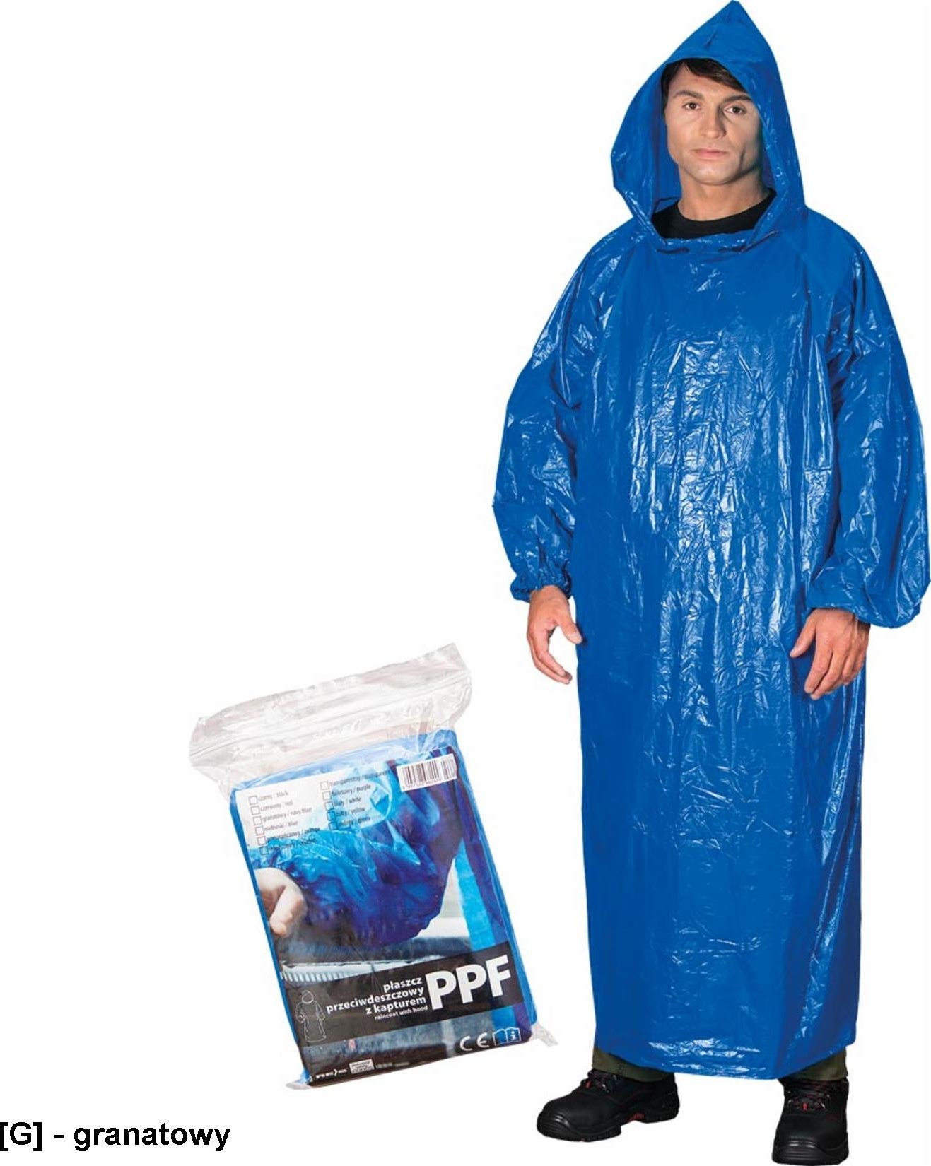 R.E.I.S. PPF - PŁASZCZ PRZECIWDESZCZOWY FOLIOWY - granatowy - UNI.