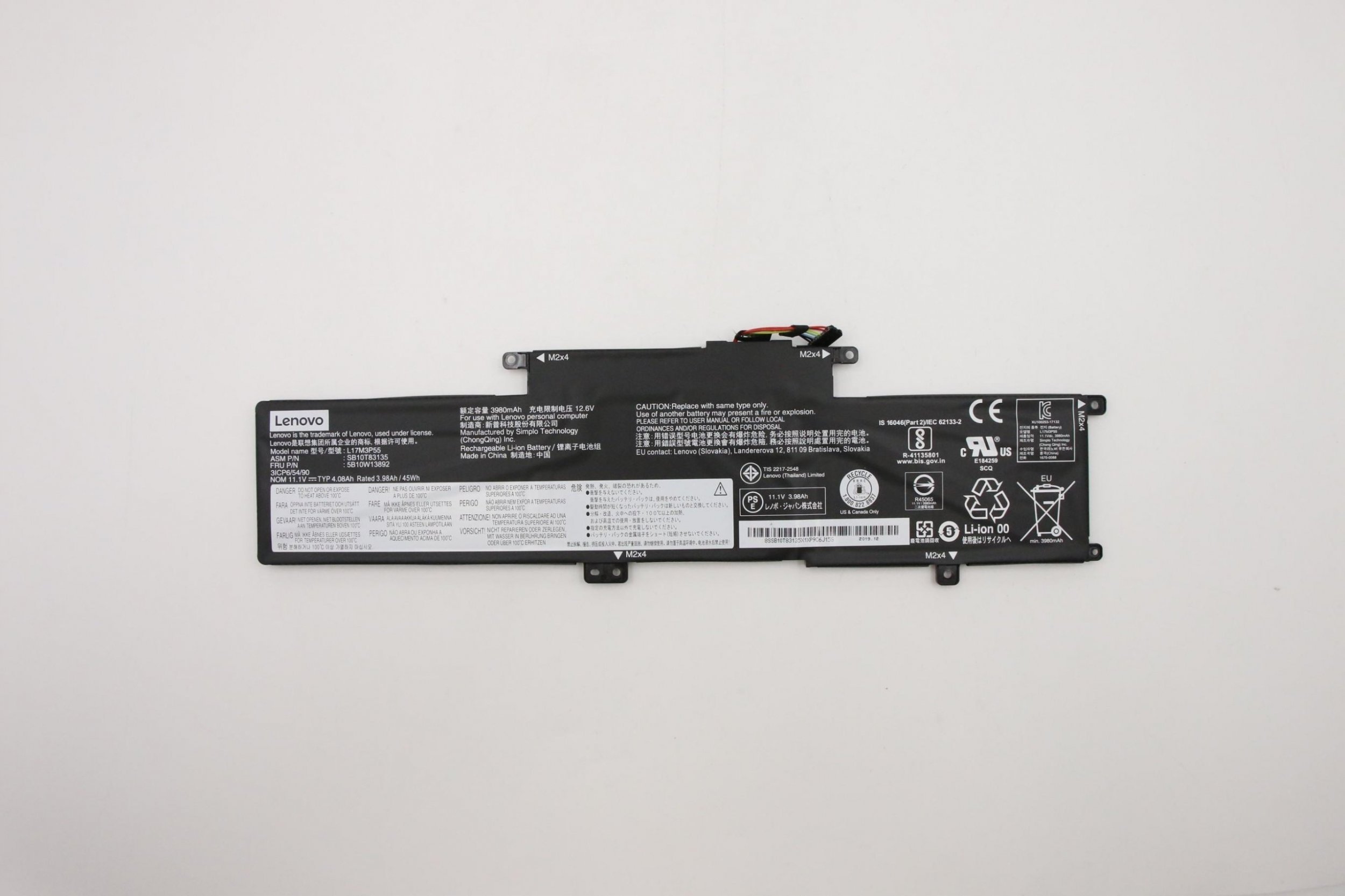 Bateria Lenovo Internal, 3c, 45Wh, LiIon, SMP