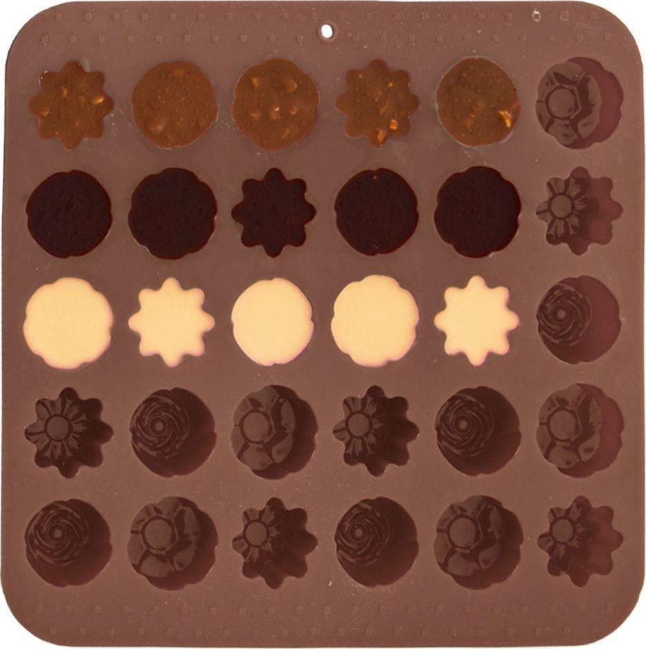 Orion Forma SILIKONOWA do pralin czekoladowych, czekoladek, ciastek, ciasteczek kruchych, 30 sztuk