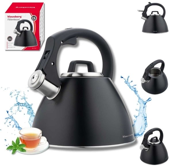 Klausberg CZAJNIK STALOWY Z GWIZDKIEM 2,5L KB-7952