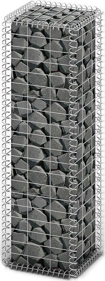 vidaXL Kosz gabionowy z pokrywami, drut galwanizowany, 100x30x30 cm