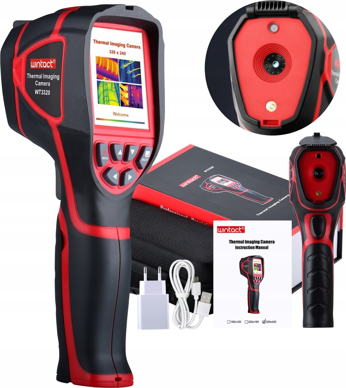 KAMERA TERMOWIZYJNA 320x240 TERMODETEKTOR 3GB USB