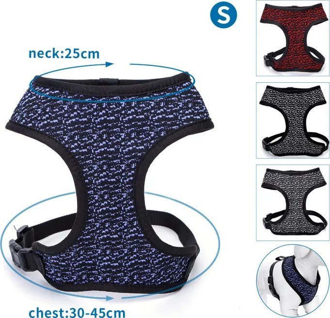 Nobleza Szelki dla małego psa SNECK: 25CM CHEST:30-45CM VEST HARNESS KNITTING SNECK: 25CM CHEST:30-45CM
