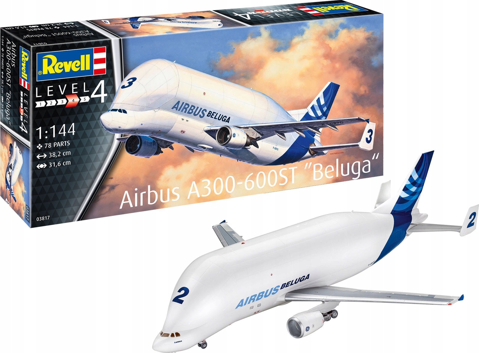 Revell Model plastikowy Samolot Airbus A300-600ST Beluga 1/144