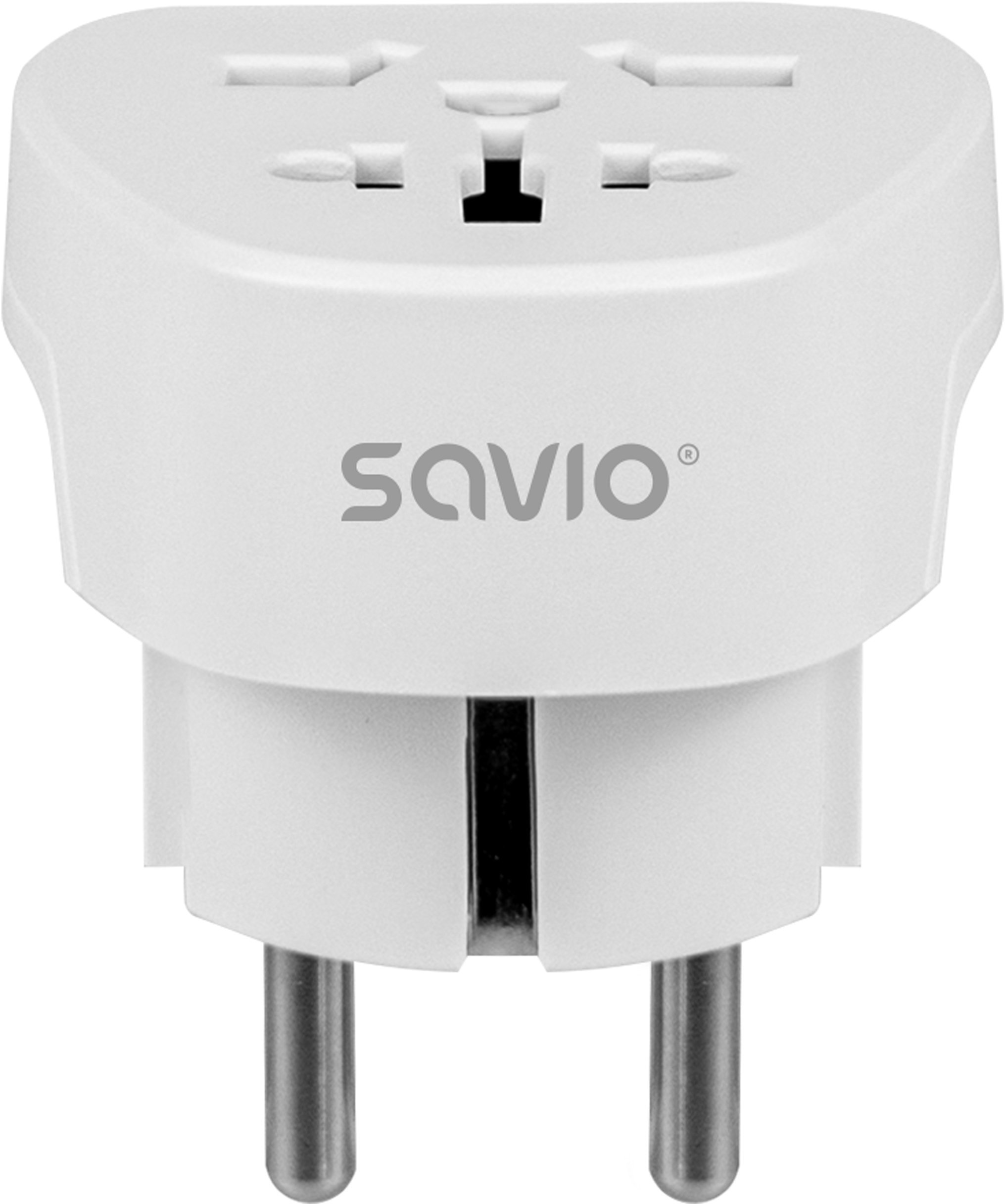 SAVIO AP-06 Adapter podróżny, gniazdo globalne – wtyk EU