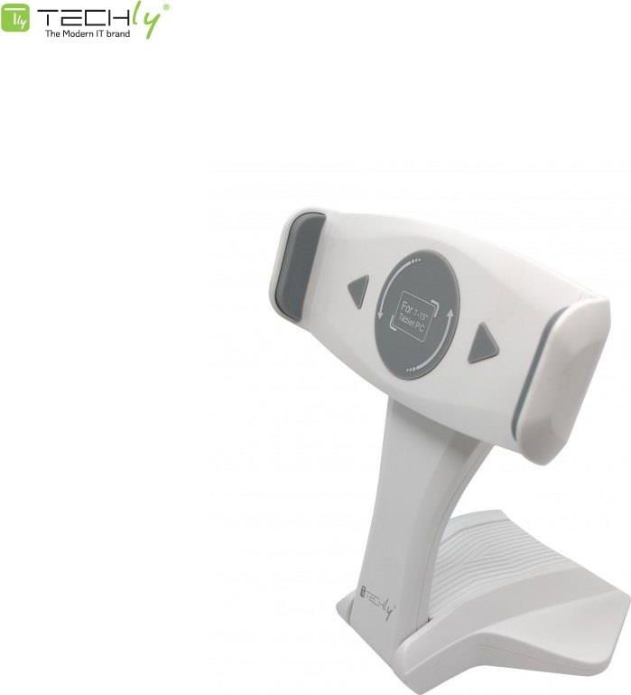 Uchwyt Techly Techly Uniwersalne ramię biurkowe do tabletu 7-15 obrotowe białe