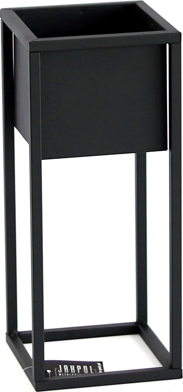 Jakpoldesign Kwietnik Metalowy Stojak CUBO 50cm czarny skrzynka loft 05-03