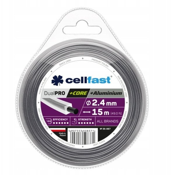 CELLFAST ŻYŁKA TNĄCA Z RDZENIEM 2,4*15m KWADRAT