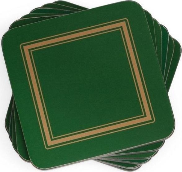 Podkładki pod kubek małe szmaragdowe 6szt