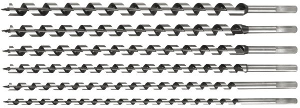 Wiertło Vorel do drewna spiralne sześciokątne 10 12 14 16 18 20mm zestaw (22466)