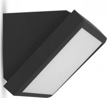 Kinkiet V-TAC Oprawa Ścienna V-TAC 20W LED Ukośna Czarna IP65 VT-8055 3000K 2045lm