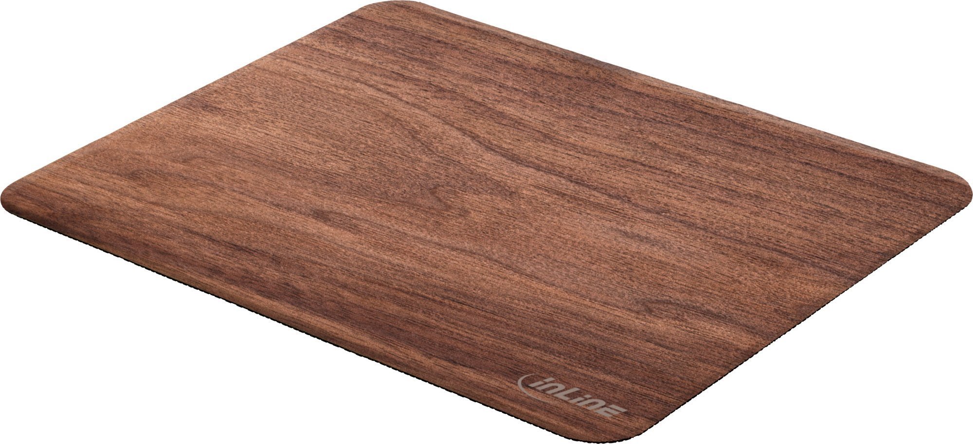 Podkładka InLine InLine® WoodPad, real wood mouse pad, walnut, 240x200mm