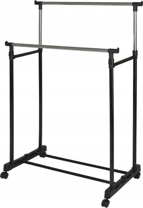 Home Life MOBILNY STOJAK PODWÓJNY NA UBRANIA NA KÓŁKACH WIESZAK