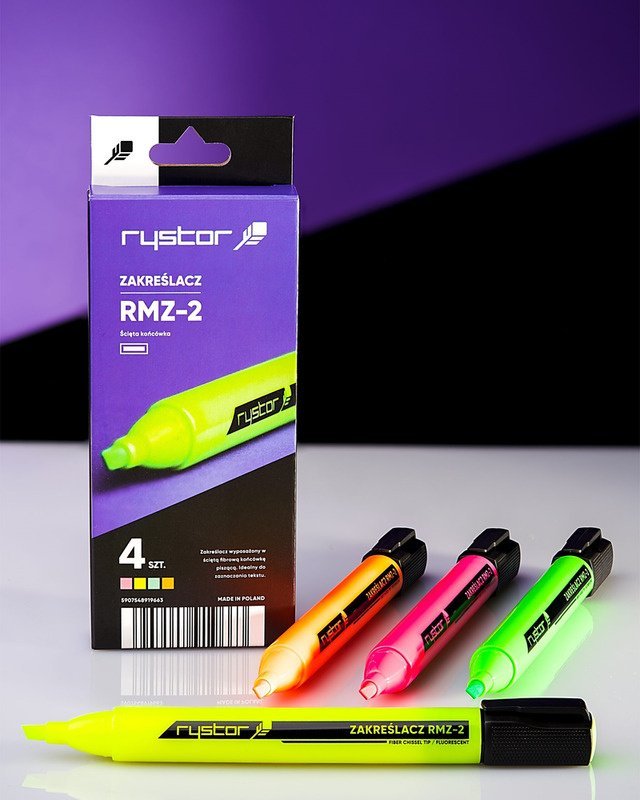 Rystor Zakreślacze RMZ-2 4 kolory -