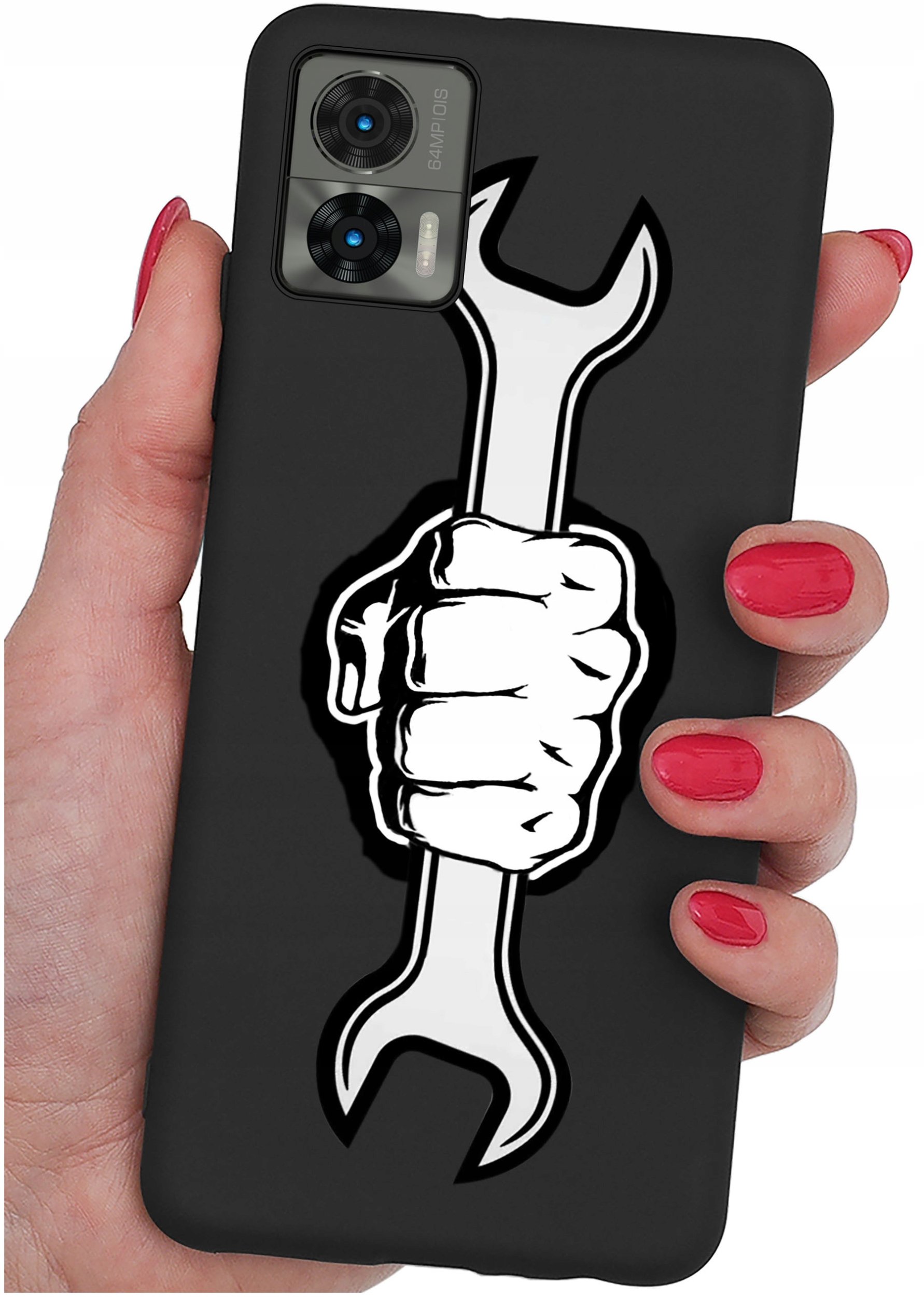 Etui do Motorola Moto Edge 30 Neo WZORY |SILIKONOWE MATT CASE + SZKŁO 9H