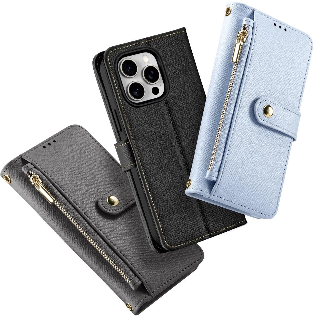 Etui do iPhone 15 Pro Dux Ducis Lawa Wallet Skórzane Mag Czarny