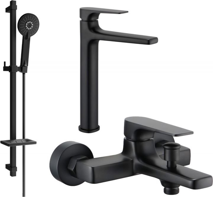 Mexen Mexen Lynx DQ40 zestaw wannowy, czarny - 745913DQ40-70