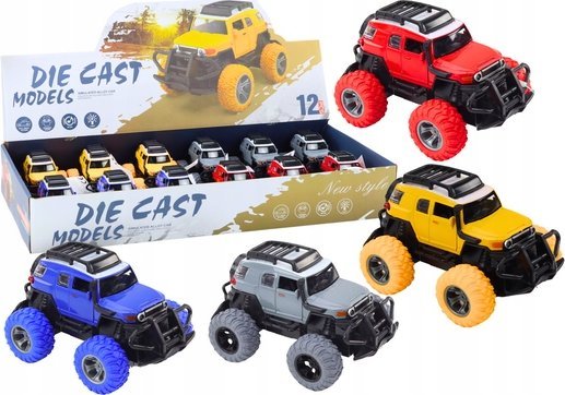 LeanToys Autko Terenowe 1:32 Metalowe Gumowe Koła Światła Dźwięki Napęd