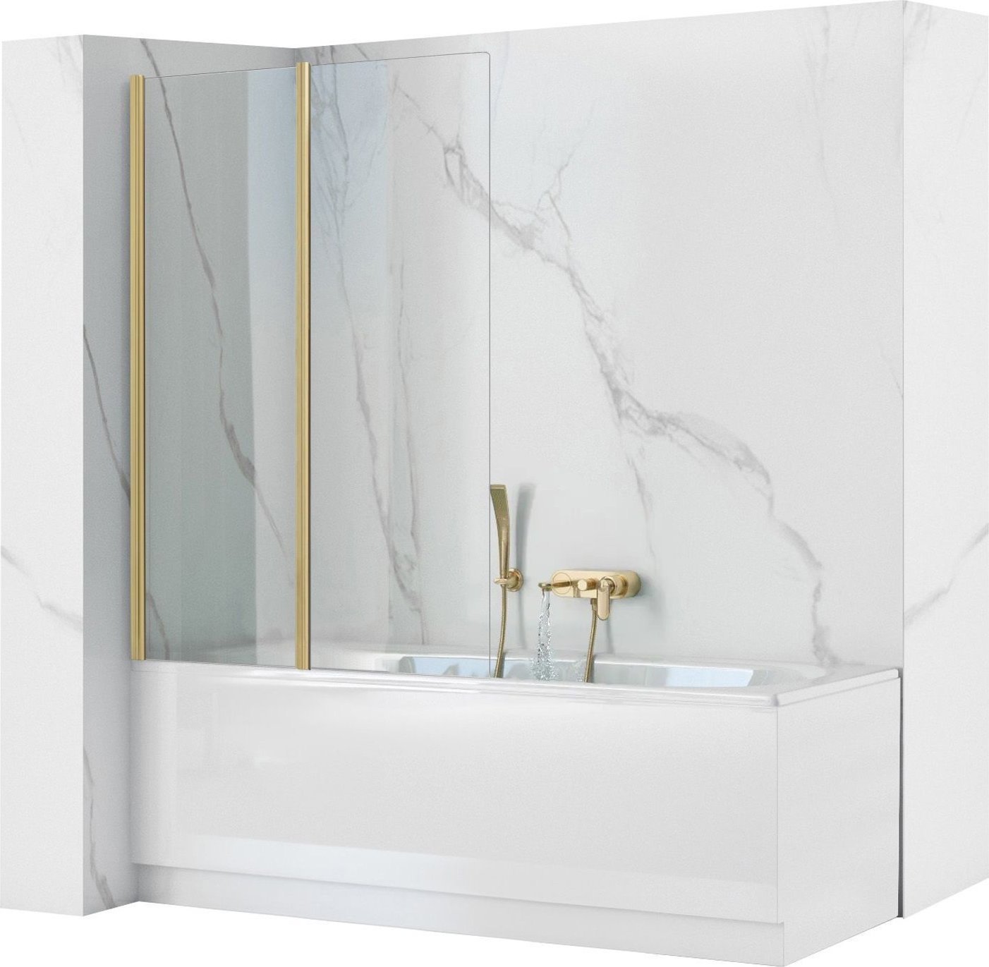 Parawan nawannowy Rea Parawan Rea Agat-2 80 Nawannowy Składany ZŁOTY SZCZOTKOWANY