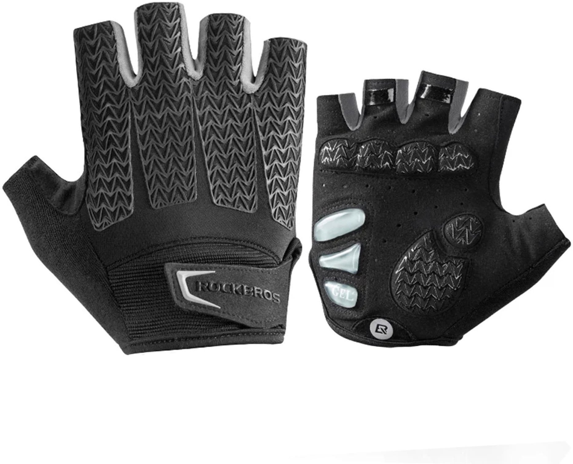 Rękawiczki rowerowe z wkładkami żelowymi rozmiar L szare