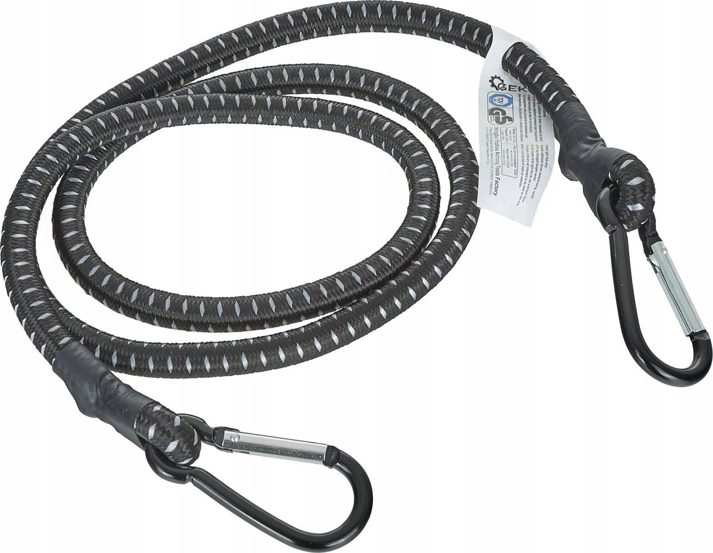 Geko Guma transportowa do mocowania bagażu + karabińczyki 10mm x 120cm (80)